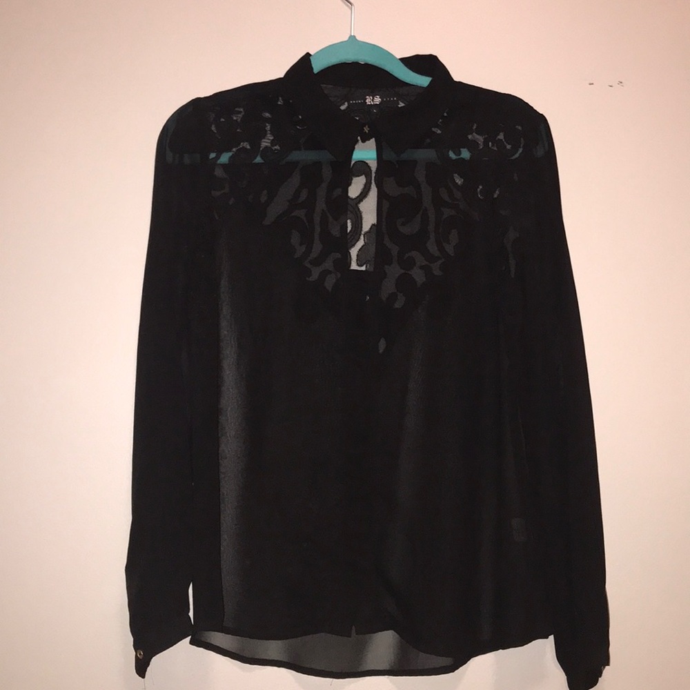 Black Blouse with Star buttons